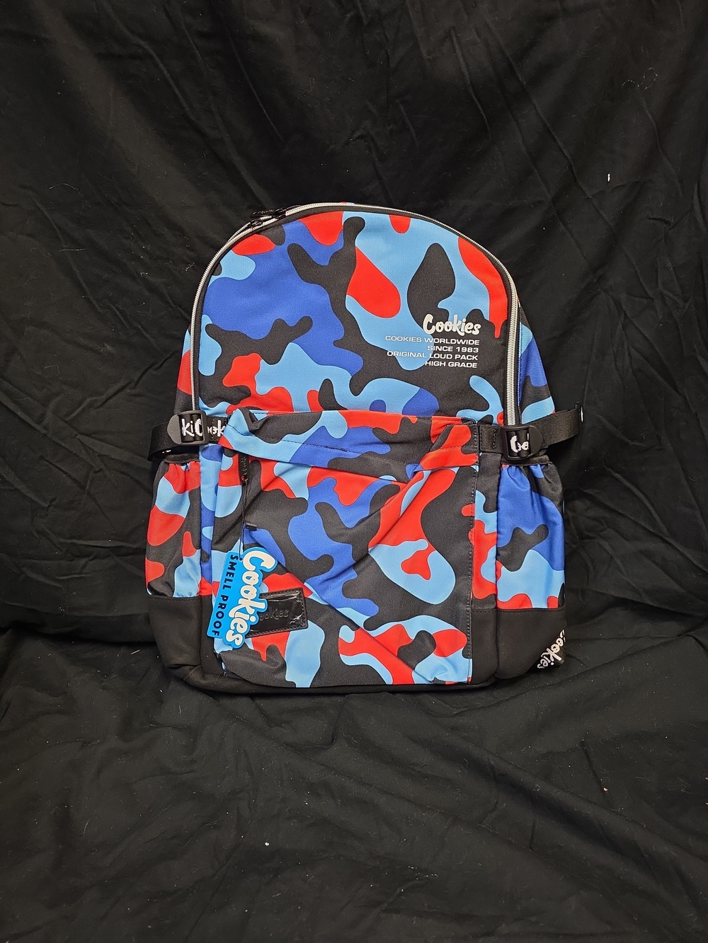 Camo Backpack in Blue & Red for Men